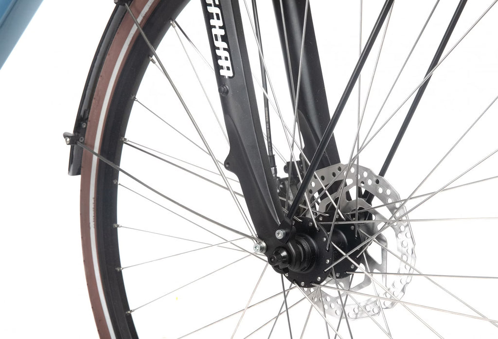 Vélo de Ville Électrique Bicyklet Camille Shimano Acera/Altus 8V 504Wh 700mm Bleu