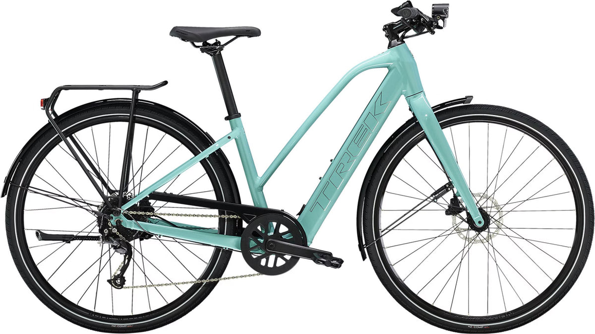 Vélo de Ville Électrique Trek FX+ 2 Shimano Altus 9V 250Wh 700mm Vert Sauge