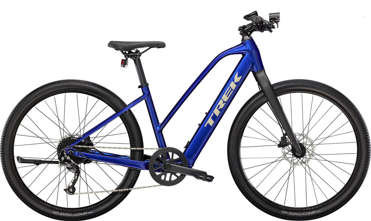 Vélo de Fitness Électrique Trek Dual Sport+ 2 Stagger Shimano Altus 9V 250Wh 650mm Bleu