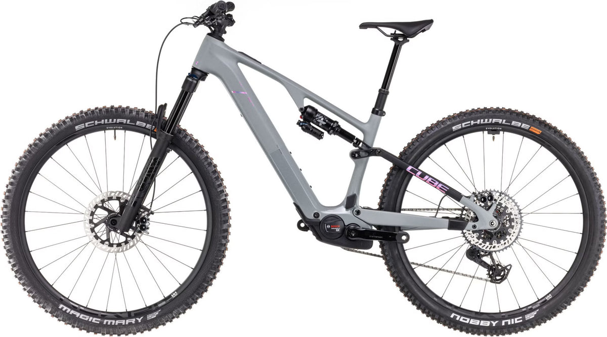 Cube AMS Hybrid One44 C:68X TM 400X 29'' VTT Électrique Tout-Suspendu SRAM 12V Bosch 60 Nm 400 Wh Gris Vert Swamp 2025