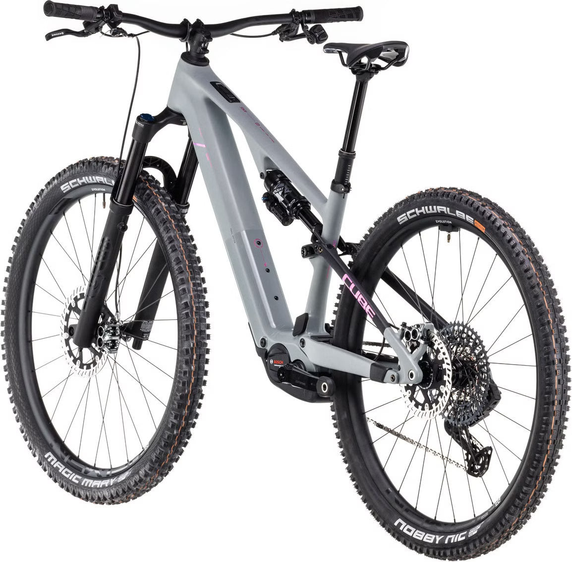 Cube AMS Hybrid One44 C:68X TM 400X 29'' VTT Électrique Tout-Suspendu SRAM 12V Bosch 60 Nm 400 Wh Gris Vert Swamp 2025