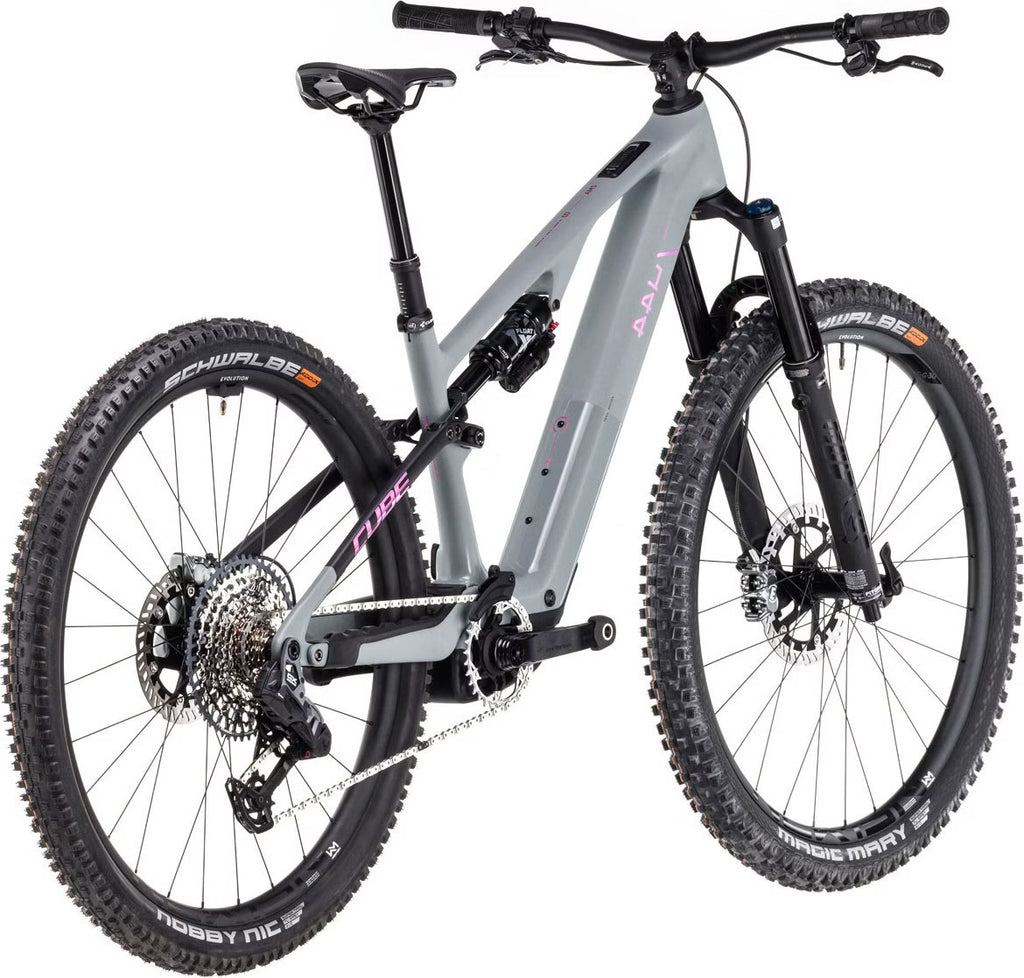 Cube AMS Hybrid One44 C:68X TM 400X 29'' VTT Électrique Tout-Suspendu SRAM 12V Bosch 60 Nm 400 Wh Gris Vert Swamp 2025