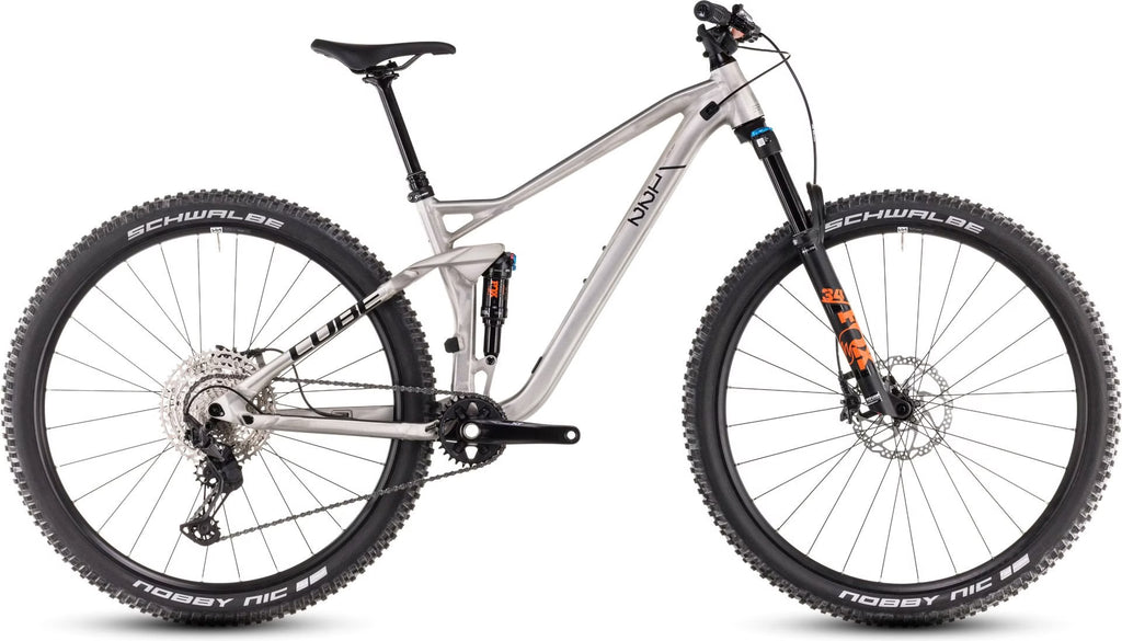 VTT Tout-Suspendu Cube Stereo One22 Race – Shimano XT 12V, Fox 34 Float 130mm, 29'' Argent Raw Metal 2025