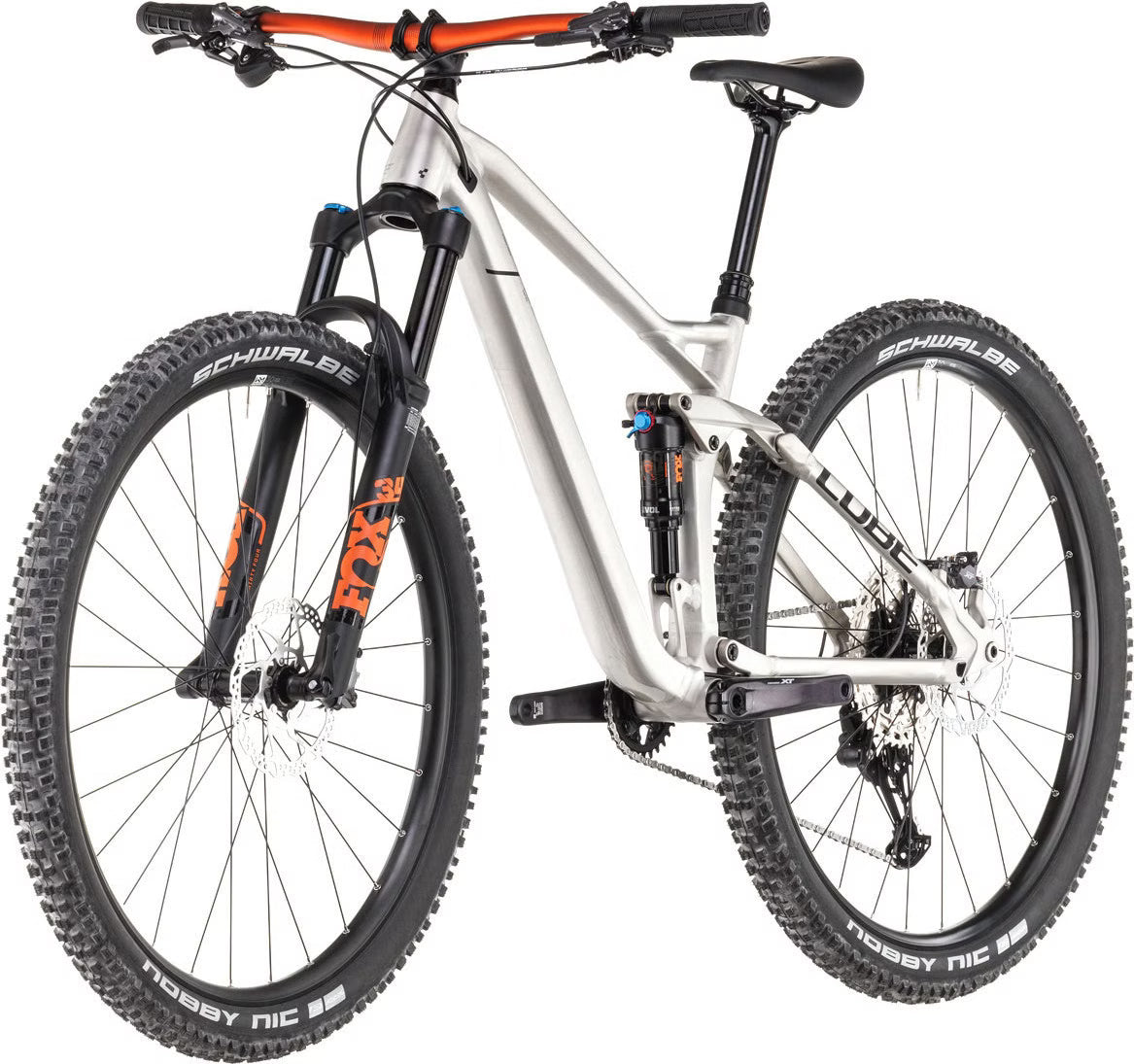 VTT Tout-Suspendu Cube Stereo One22 Race – Shimano XT 12V, Fox 34 Float 130mm, 29'' Argent Raw Metal 2025