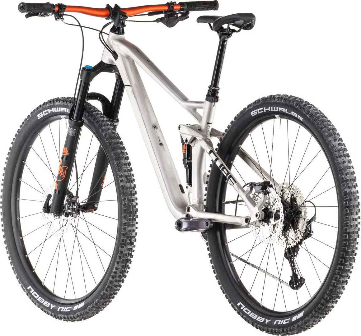 VTT Tout-Suspendu Cube Stereo One22 Race – Shimano XT 12V, Fox 34 Float 130mm, 29'' Argent Raw Metal 2025