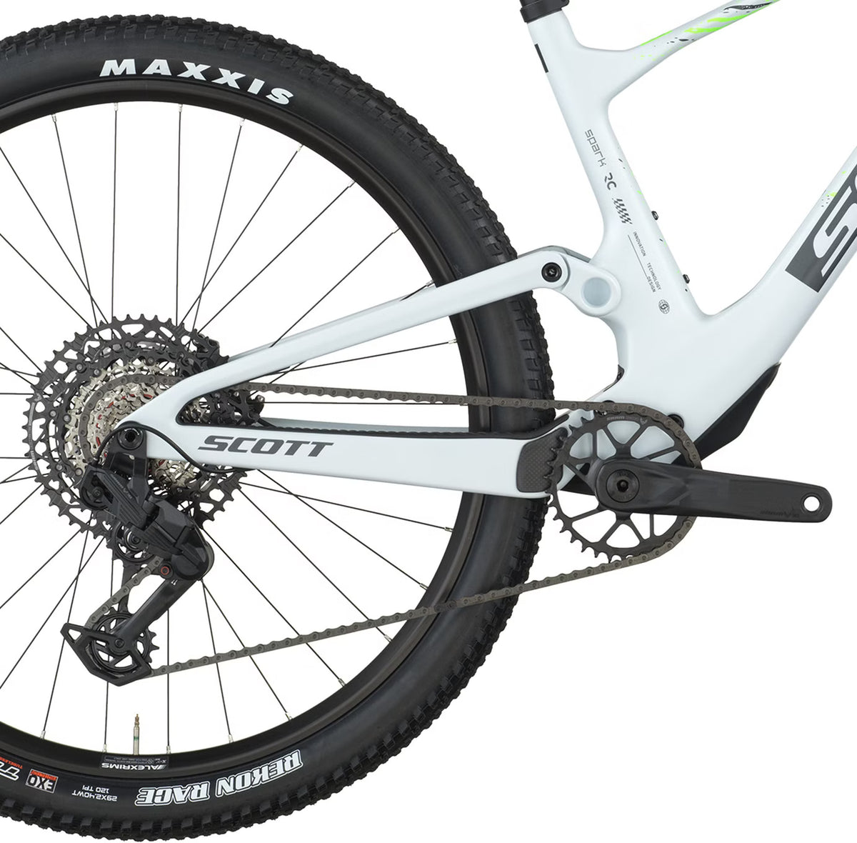 Scott Spark RC Comp – VTT XC Tout-Suspendu Carbone SRAM 70 T-Type 12v 29" – Blanc 2026