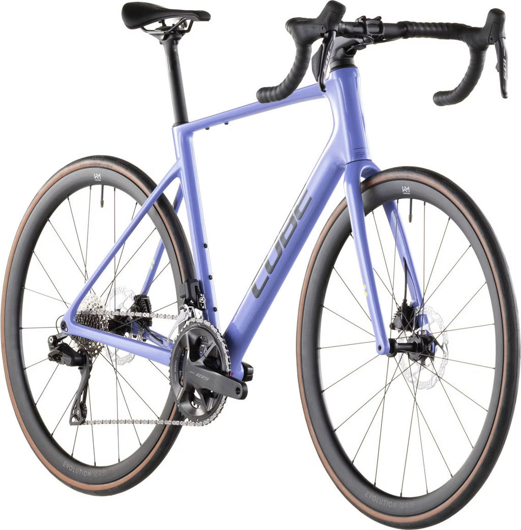 Vélo de Route Cube Attain C:62 SLX Shimano 105 Di2 12V 700 mm Violet Lucid Lilac 2026