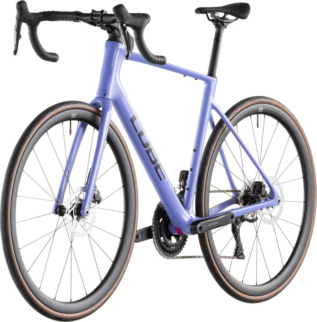 Vélo de Route Cube Attain C:62 SLX Shimano 105 Di2 12V 700 mm Violet Lucid Lilac 2026