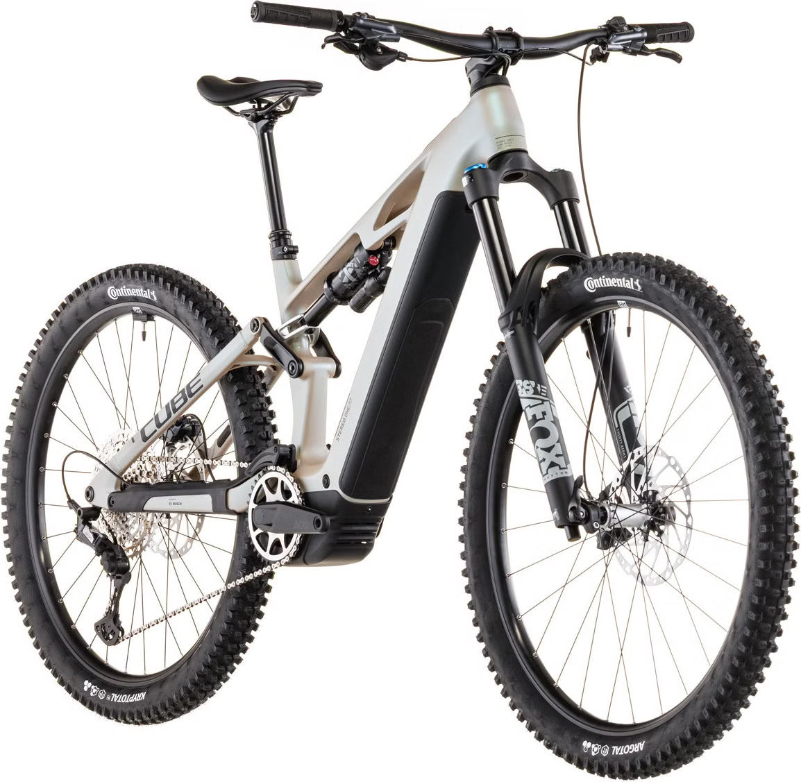 VTT Électrique Tout-Suspendu Cube Stereo Hybrid One77 HPC SLX 800 – Bosch CX 120Nm, 800Wh, Shimano XT 12V, MX 29/27.5'' Beige Glint Sand 2026