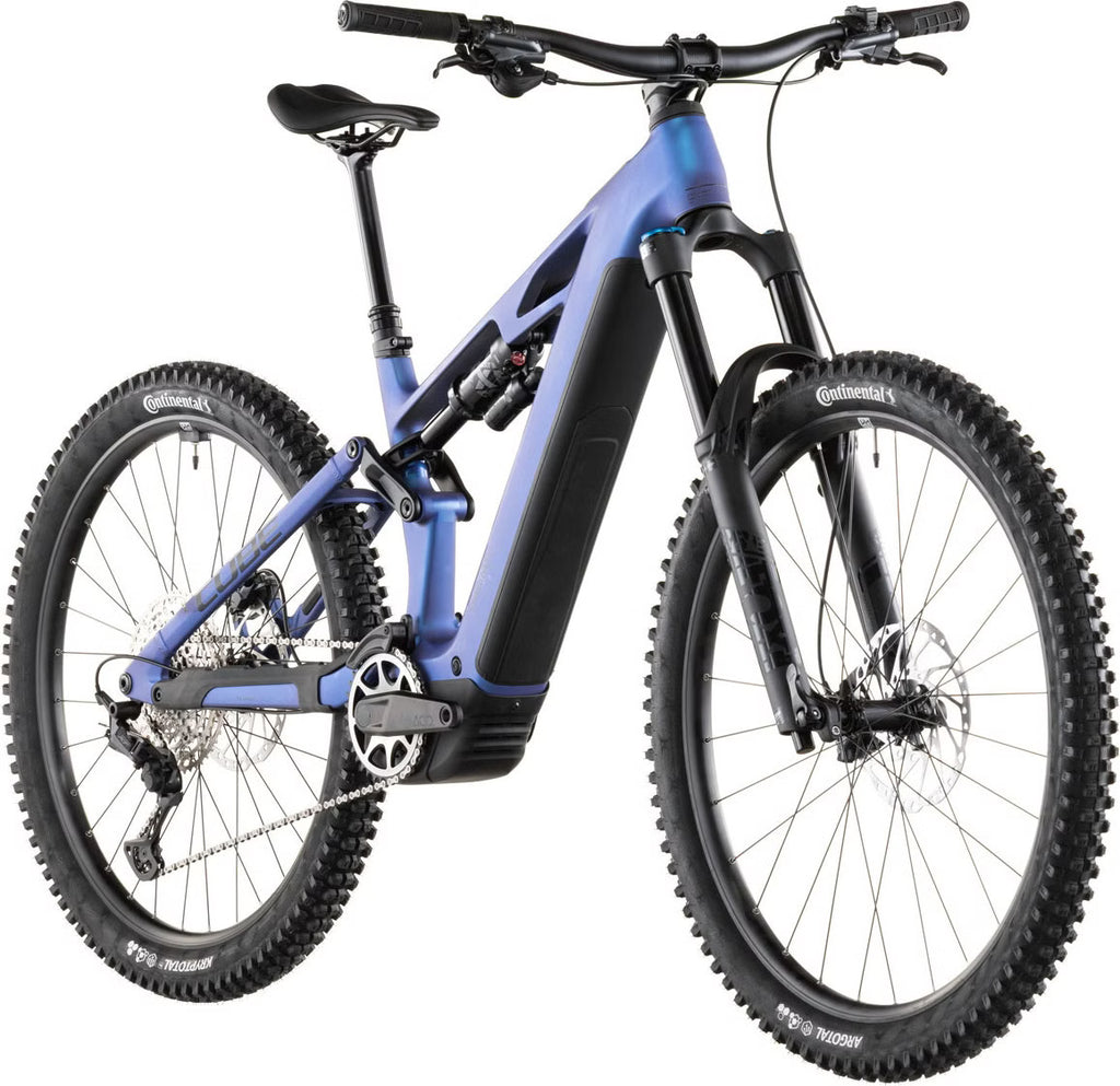 Cube Stereo Hybrid One77 HPC SLX 800 – VTT Électrique Carbone Bosch 800Wh 120 Nm Shimano XT 12v Mullet 29"/27.5" – Bleu Iris Violet 2026