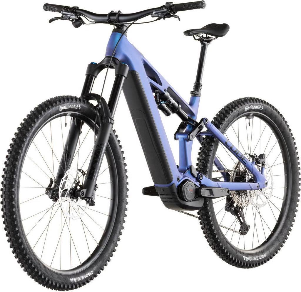 Cube Stereo Hybrid One77 HPC SLX 800 – VTT Électrique Carbone Bosch 800Wh 120 Nm Shimano XT 12v Mullet 29"/27.5" – Bleu Iris Violet 2026