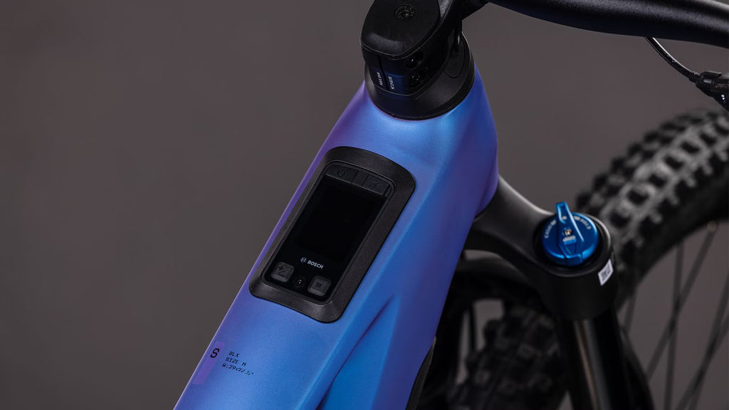 Cube Stereo Hybrid One77 HPC SLX 800 – VTT Électrique Carbone Bosch 800Wh 120 Nm Shimano XT 12v Mullet 29"/27.5" – Bleu Iris Violet 2026