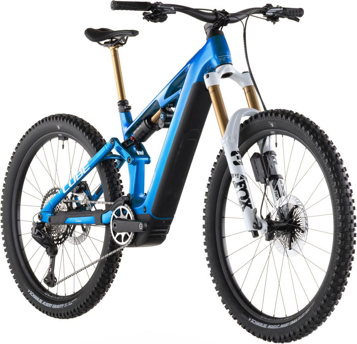 Cube Stereo Hybrid One77 HPC AT 800 – VTT Électrique Carbone Bosch 800Wh 120 Nm Shimano XT Di2 Mullet 29"/27.5" – Bleu Actionteam 2026