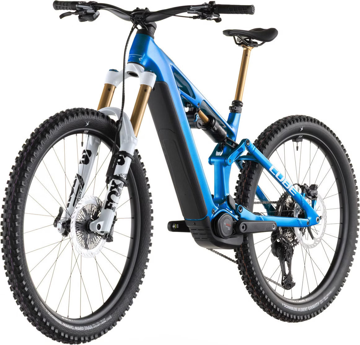 Cube Stereo Hybrid One77 HPC AT 800 – VTT Électrique Carbone Bosch 800Wh 120 Nm Shimano XT Di2 Mullet 29"/27.5" – Bleu Actionteam 2026