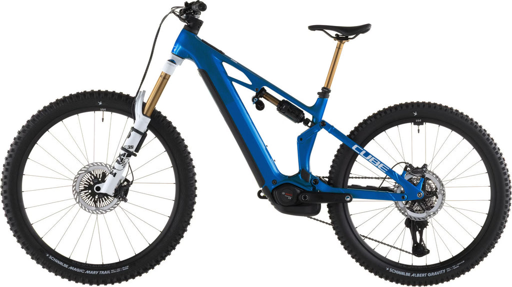 Cube Stereo Hybrid One77 HPC AT 800 – VTT Électrique Carbone Bosch 800Wh 120 Nm Shimano XT Di2 Mullet 29"/27.5" – Bleu Actionteam 2026