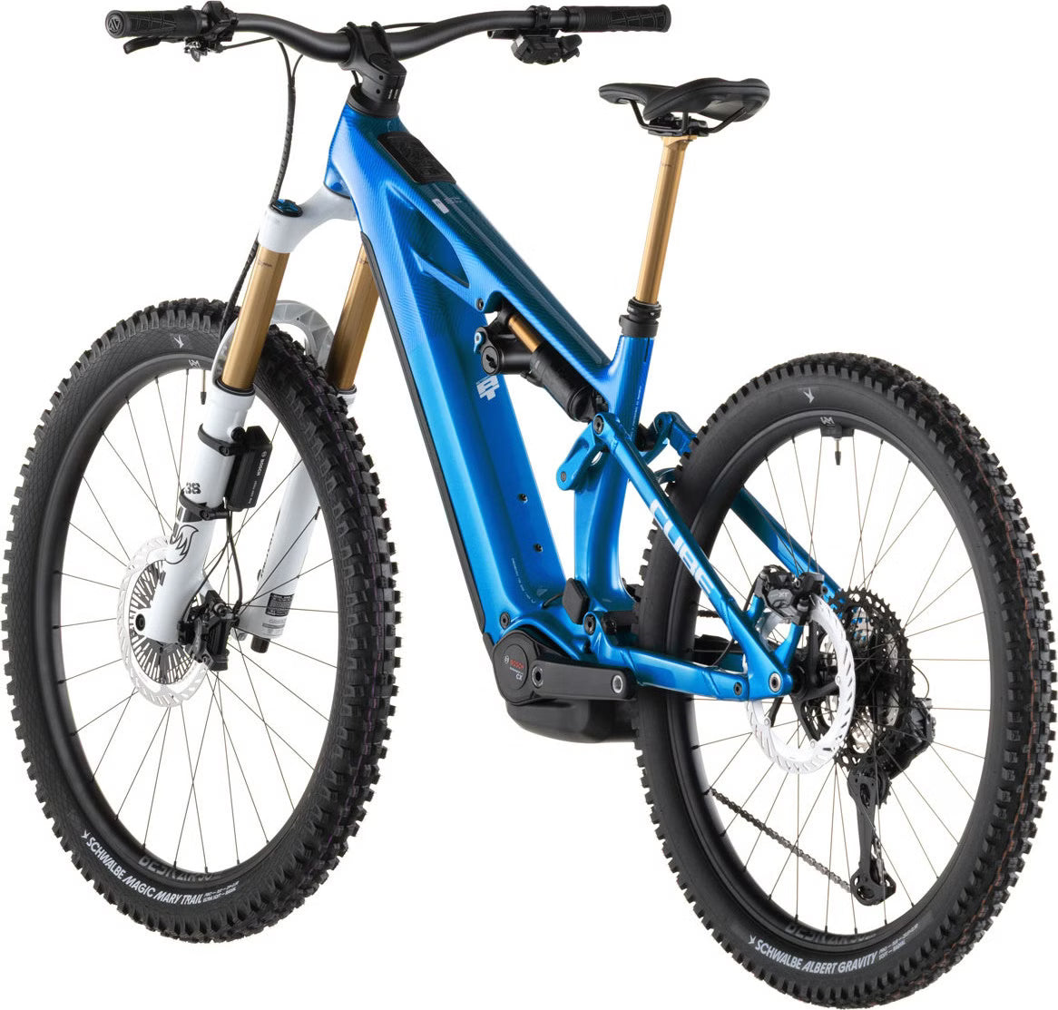 Cube Stereo Hybrid One77 HPC AT 800 – VTT Électrique Carbone Bosch 800Wh 120 Nm Shimano XT Di2 Mullet 29"/27.5" – Bleu Actionteam 2026