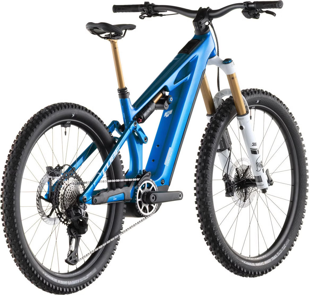 Cube Stereo Hybrid One77 HPC AT 800 – VTT Électrique Carbone Bosch 800Wh 120 Nm Shimano XT Di2 Mullet 29"/27.5" – Bleu Actionteam 2026