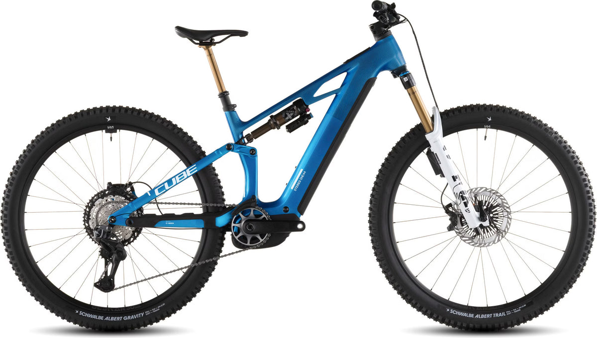 Cube Stereo Hybrid One44 HPC AT 800 – VTT Électrique Carbone Bosch 800Wh 120 Nm 29" – Bleu Actionteam 2026
