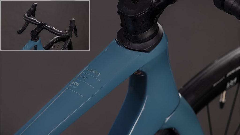 Vélo de Route Cube Agree C:62 One Shimano 105 Di2 12V 700 mm Bleu Gris Storm 2026