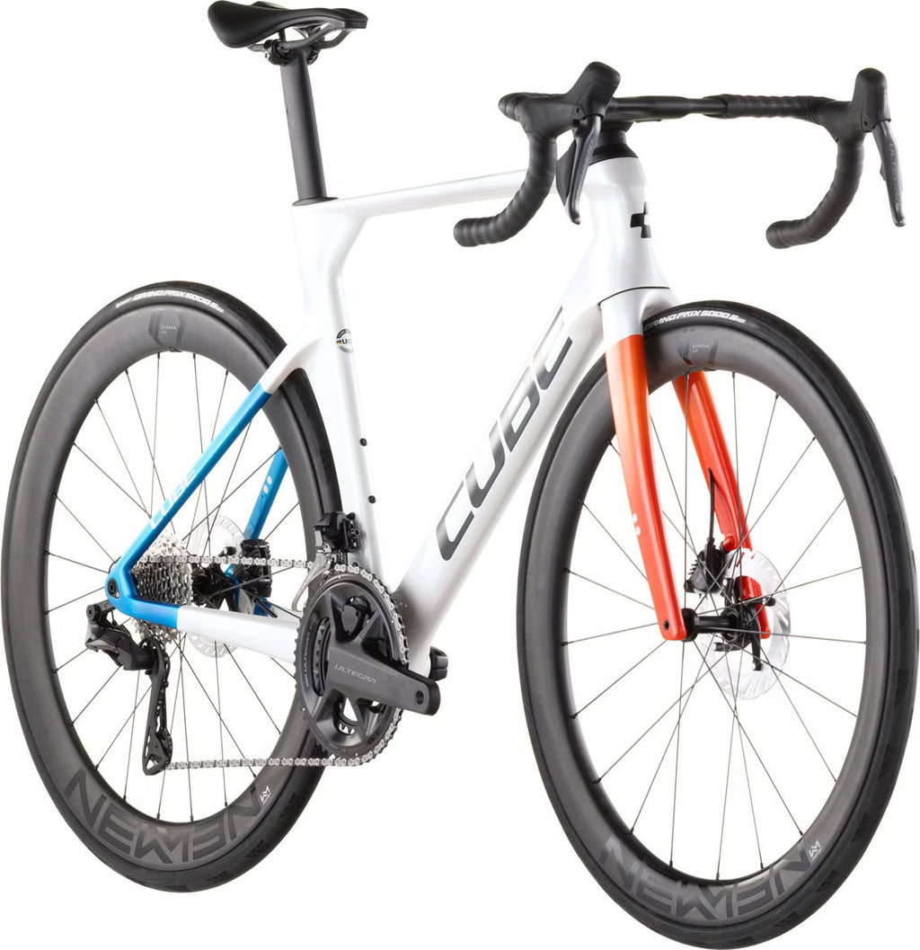 Vélo de Route Cube Litening Aero C:68X Race Shimano Ultegra Di2 12V 700 mm Blanc Nacré Teamline 2026