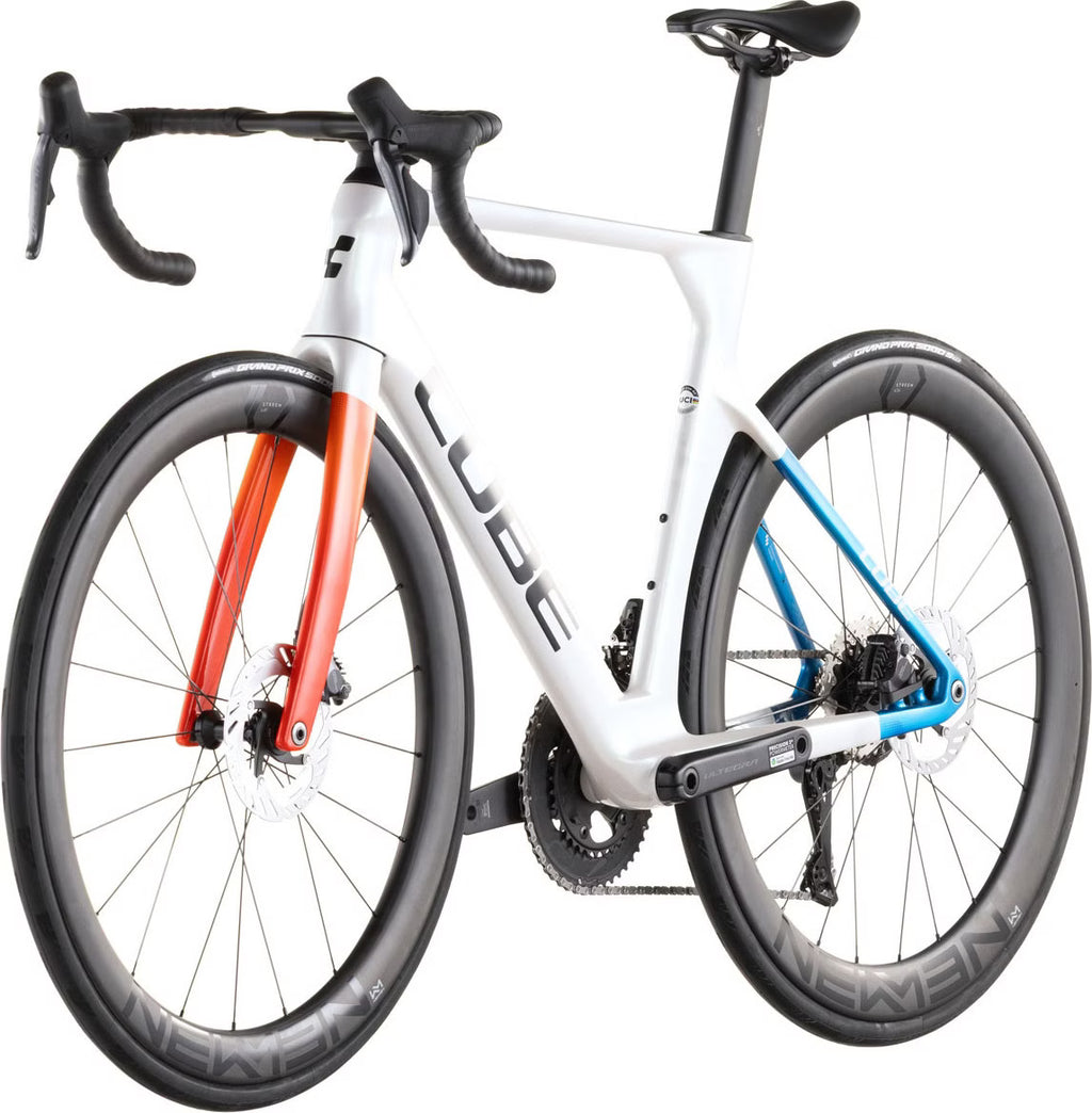 Vélo de Route Cube Litening Aero C:68X Race Shimano Ultegra Di2 12V 700 mm Blanc Nacré Teamline 2026