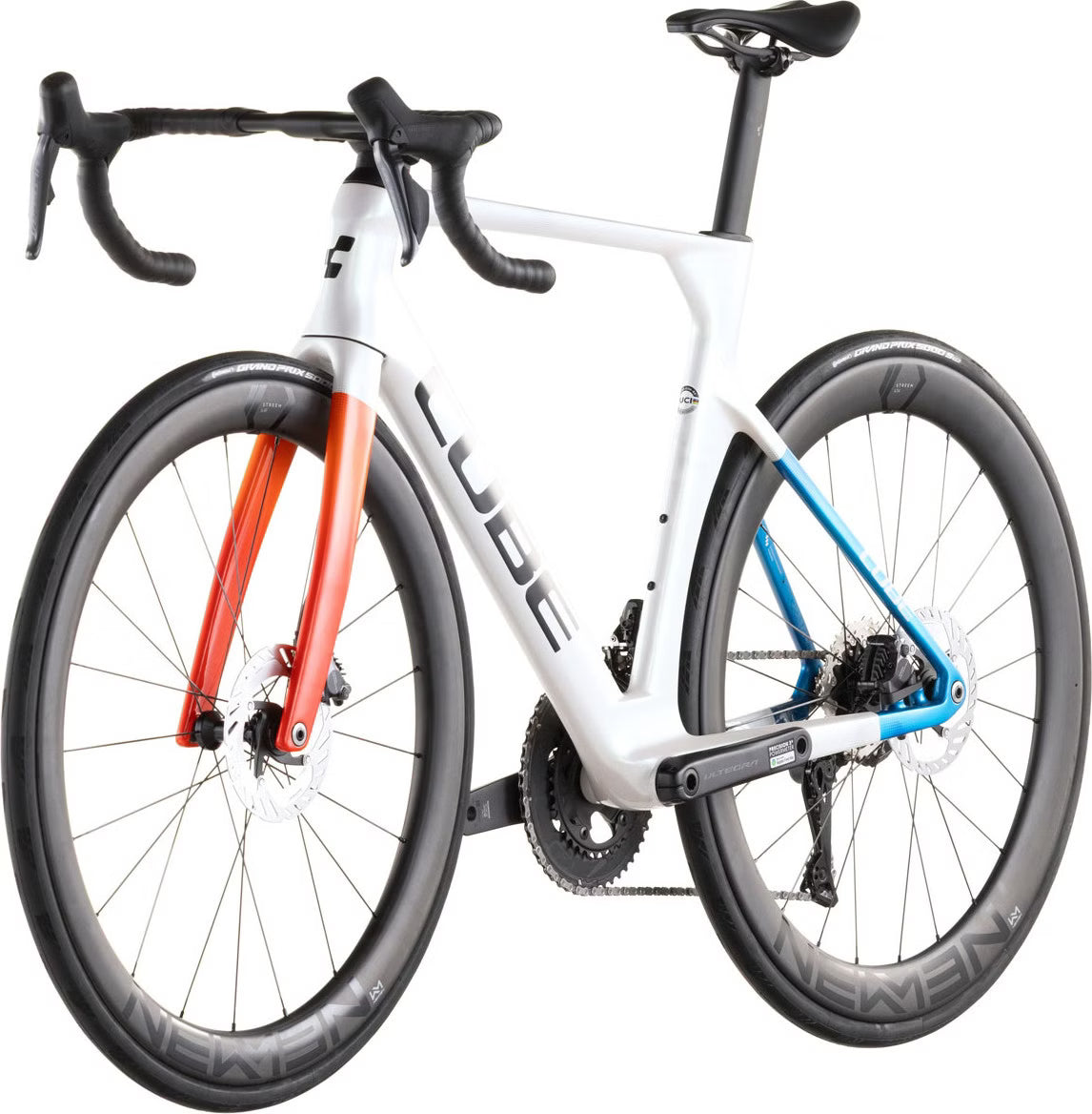 Vélo de Route Cube Litening Aero C:68X Race Shimano Ultegra Di2 12V 700 mm Blanc Nacré Teamline 2026