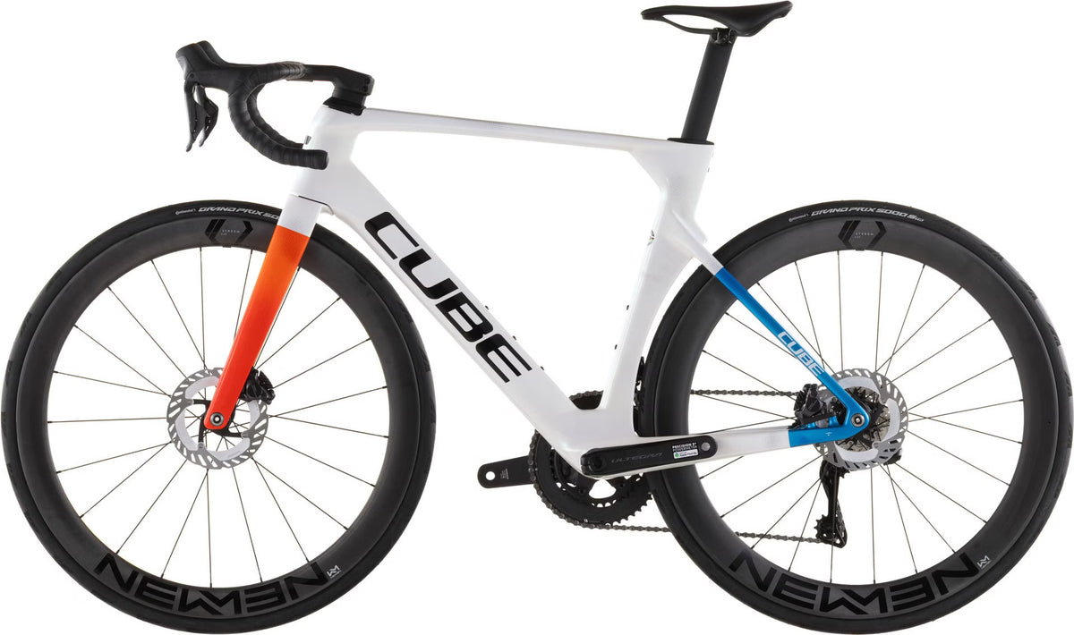 Vélo de Route Cube Litening Aero C:68X Race Shimano Ultegra Di2 12V 700 mm Blanc Nacré Teamline 2026