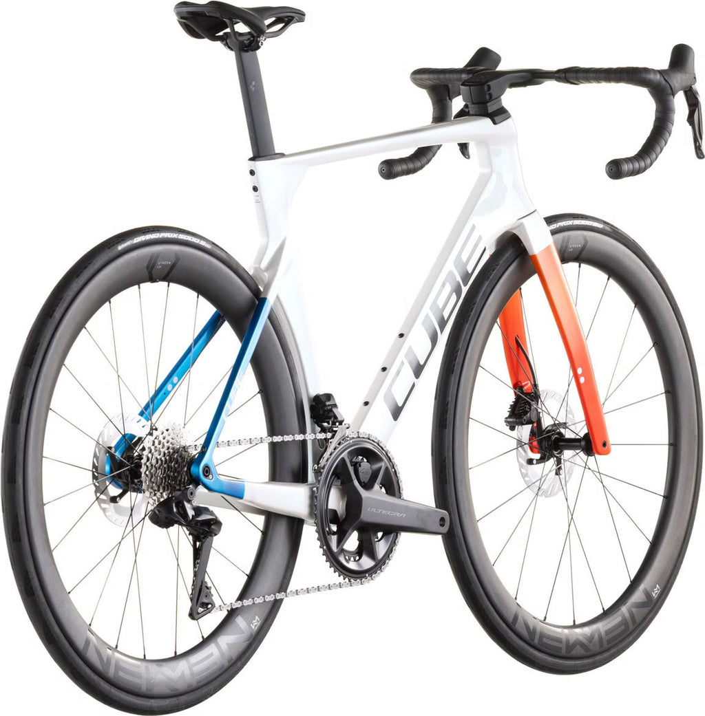 Vélo de Route Cube Litening Aero C:68X Race Shimano Ultegra Di2 12V 700 mm Blanc Nacré Teamline 2026