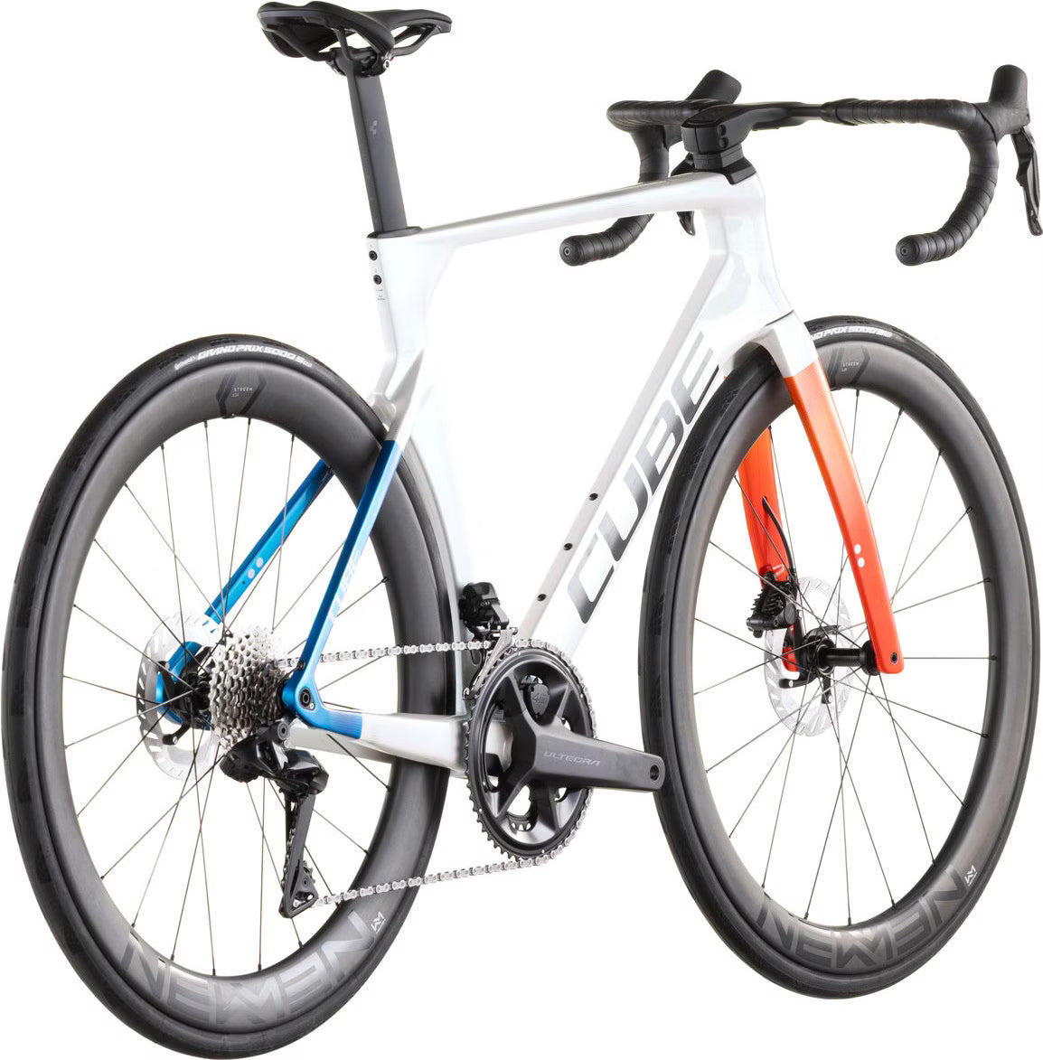 Vélo de Route Cube Litening Aero C:68X Race Shimano Ultegra Di2 12V 700 mm Blanc Nacré Teamline 2026