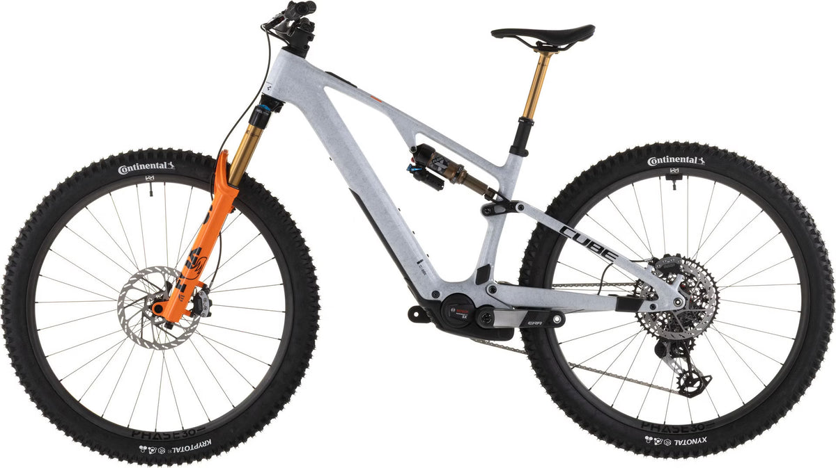 Cube AMS Hybrid One44 C:68X Super TM 400X 29'' VTT Électrique Tout-Suspendu SRAM AXS 12V Bosch 60 Nm 400 Wh Gris Fog Fibre 2026