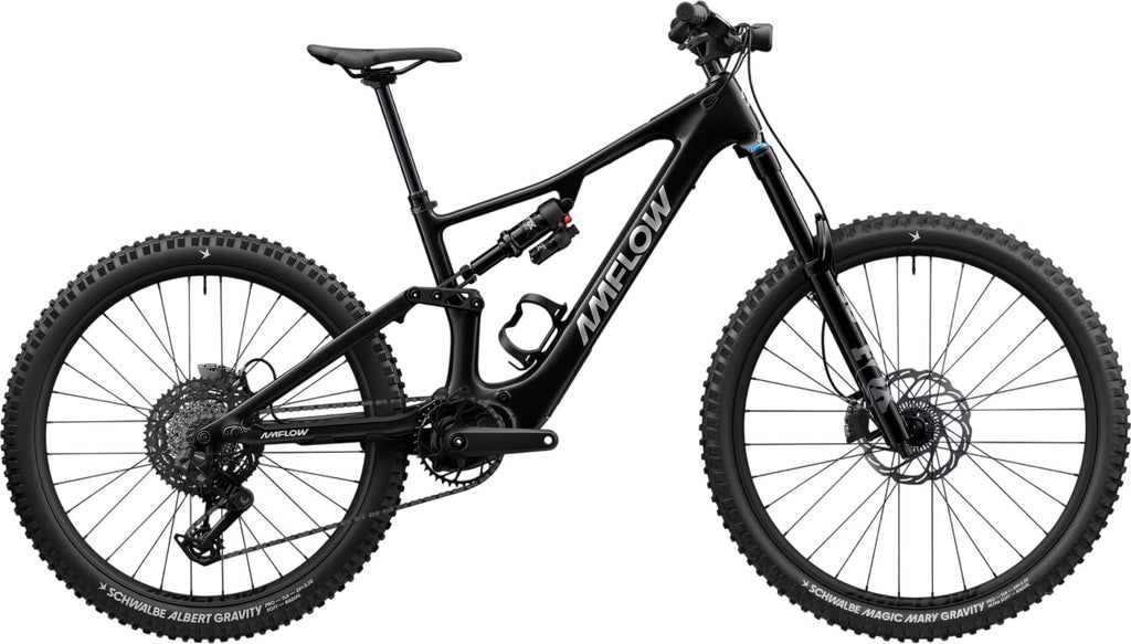 Amflow PX Carbon – VTT Électrique Tout-Suspendu DJI Avinox 150 Nm 700Wh SRAM Eagle AXS 29"/27.5" – Noir 2026