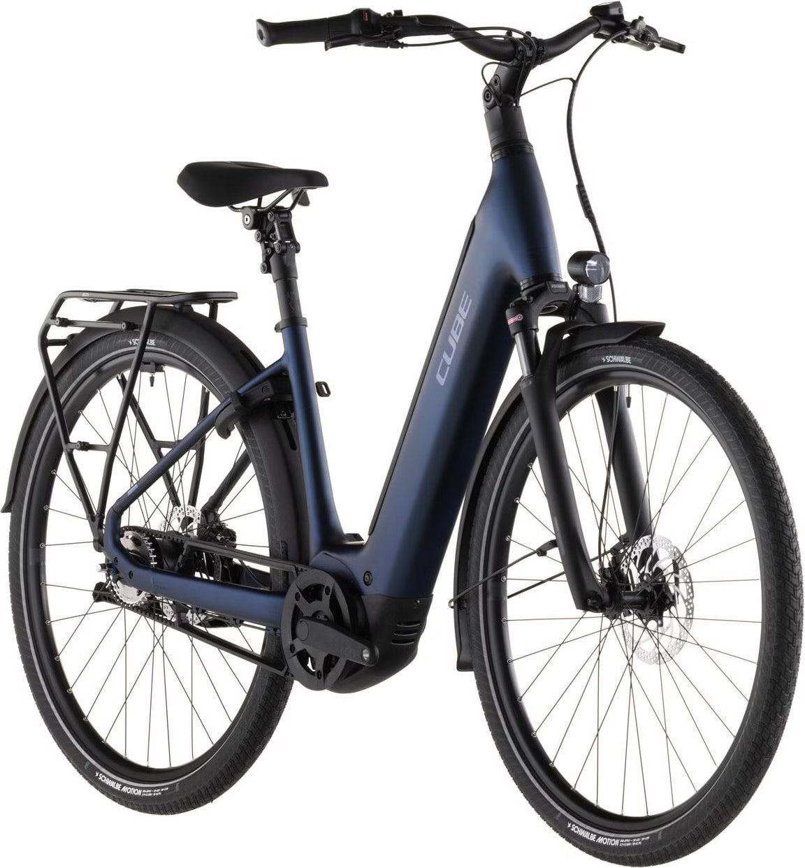 Vélo de Ville Électrique Cube Supreme Hybrid Deluxe One 600 Easy Entry Shimano Nexus 5V Courroie 600Wh Bleu Indigo 2026