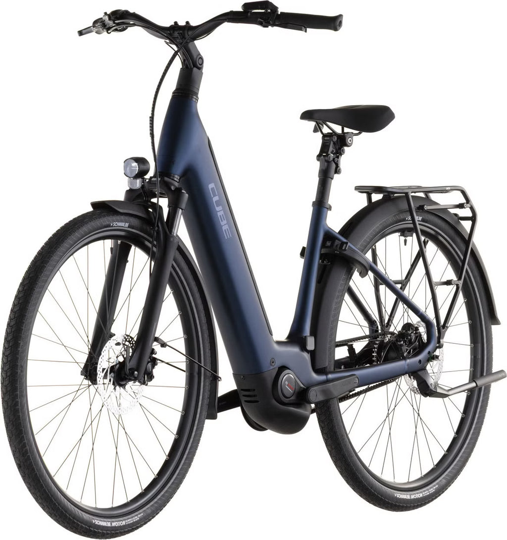 Vélo de Ville Électrique Cube Supreme Hybrid Deluxe One 600 Easy Entry Shimano Nexus 5V Courroie 600Wh Bleu Indigo 2026