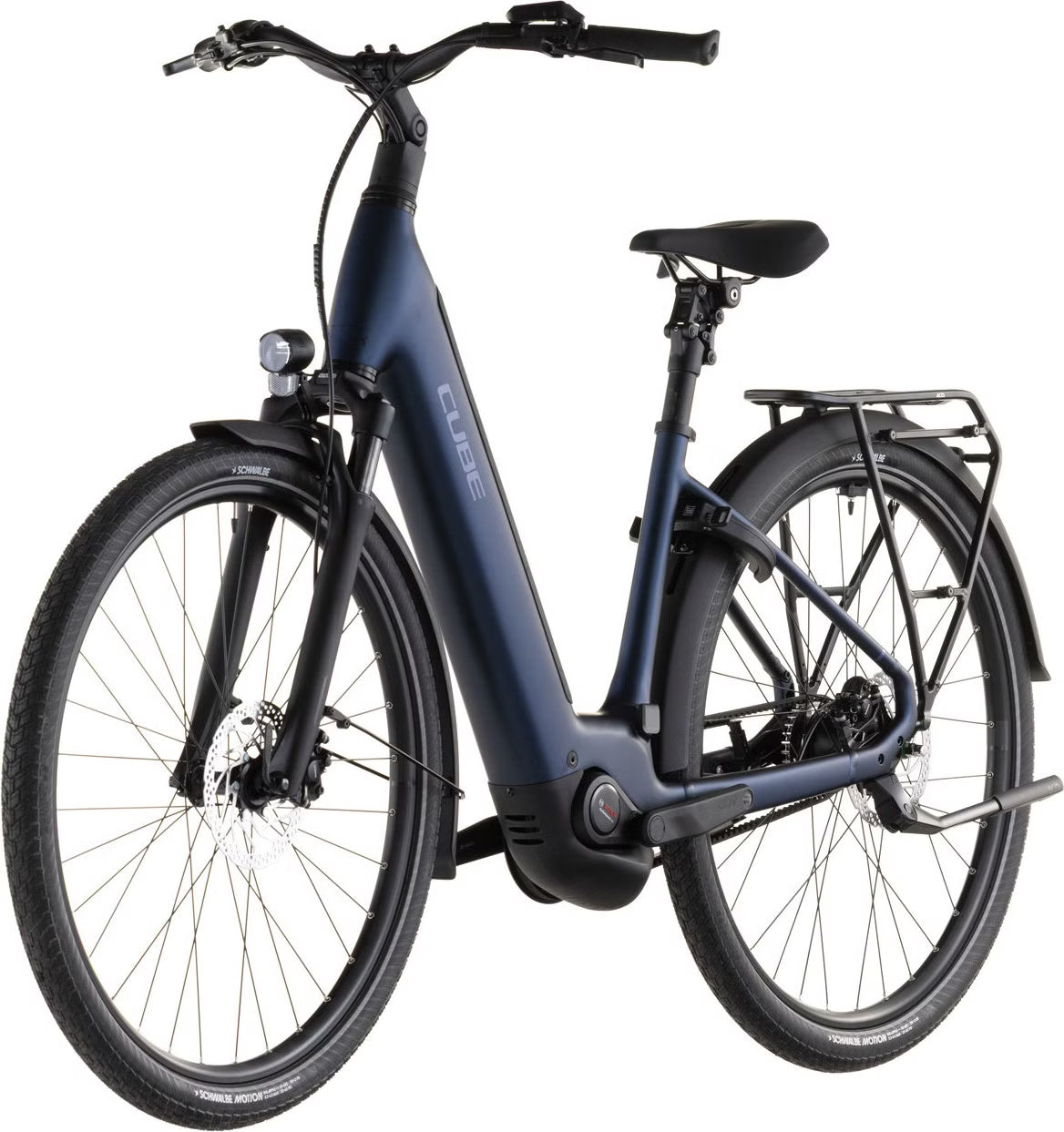 Vélo de Ville Électrique Cube Supreme Hybrid Deluxe One 600 Easy Entry Shimano Nexus 5V Courroie 600Wh Bleu Indigo 2026