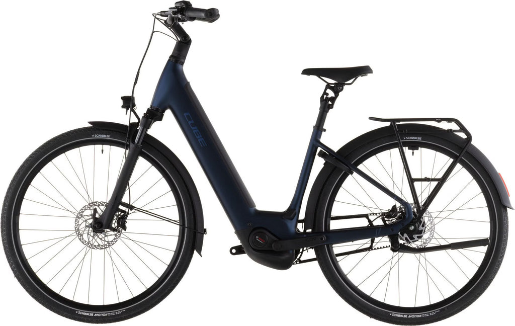 Vélo de Ville Électrique Cube Supreme Hybrid Deluxe One 600 Easy Entry Shimano Nexus 5V Courroie 600Wh Bleu Indigo 2026