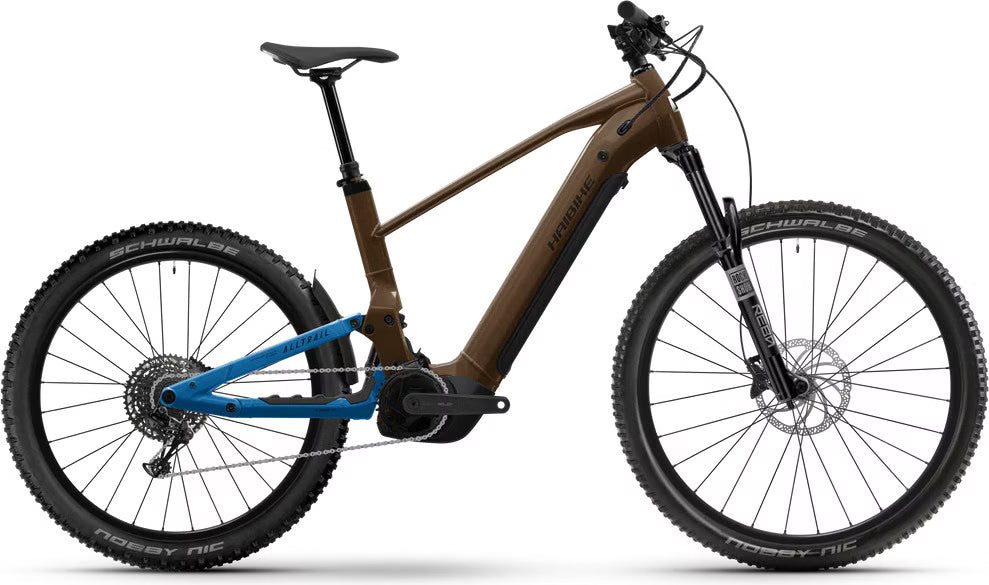 Haibike AllTrail 6 29"/27.5" VTT Électrique Tout-Suspendu Bosch 800 Wh Marron/Bleu 2026