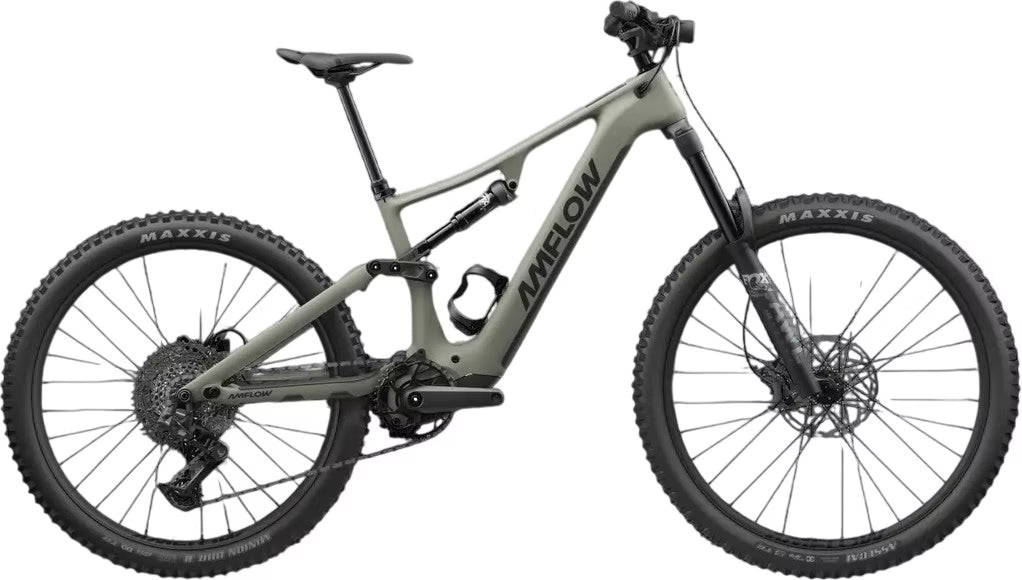 VTT Électrique Tout-Suspendu Amflow PR Carbon 12v 800 Wh DJI 125 Nm 29''/27.5'' Vert 2026